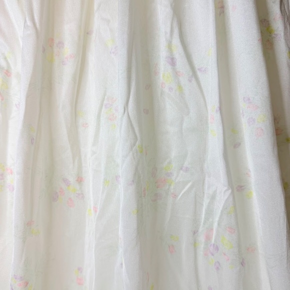 Vintage Long Nightgown Robe Set Lace Trim Floral Romantic 80s - Picture 4 of 13